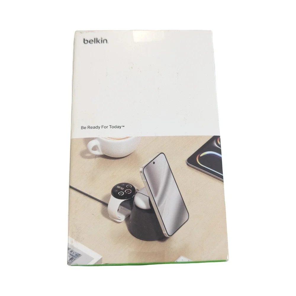 Qq5O Belkin 3-in-1 UltraCharge Modular Charging Dock Qi2 25W for iPhone Samsung